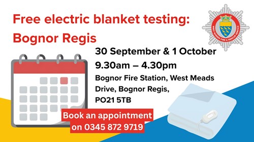 Free electric blanket testing poster